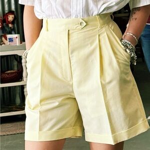 Como Sport Vintage 1990s Light Yellow Women's Shorts